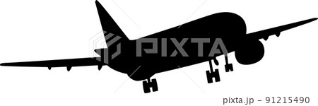 旅客機シルエット 旅客機シルエット 91215490