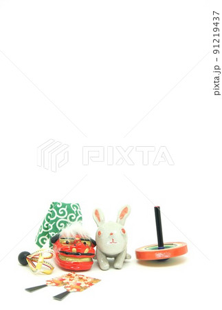 年賀状素材・兎年 年賀状素材・兎年 91219437