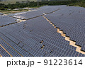 太陽光パネル空撮 91223614