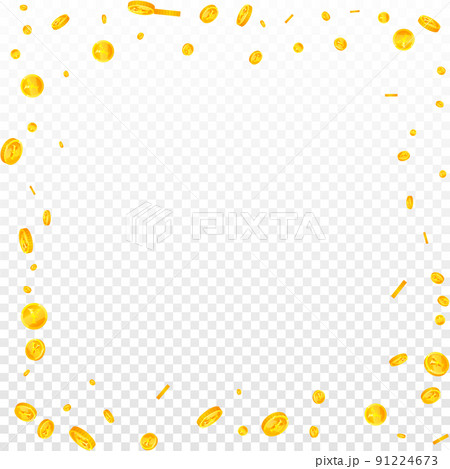 Chinese yuan coins falling. Enchanting scattered CNY coins. China money. Gorgeous jackpot, wealth or success concept. Vector illustration. Chinese yuan coins falling. Enchanting scattered CNY coins. China money. Gorgeous jackpot, wealth or success concept. Vector illustration. 91224673