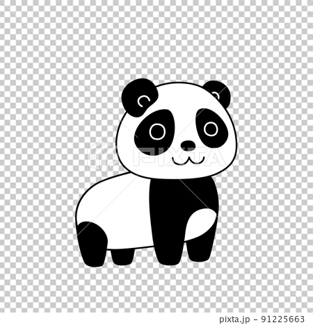 Simple vector illustration of a cute panda