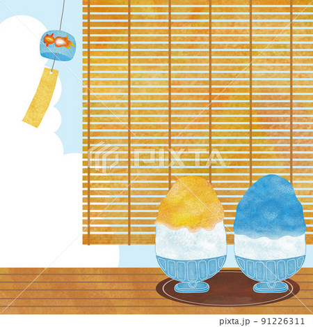 縁側でかき氷を食べながら納涼 2 91226311