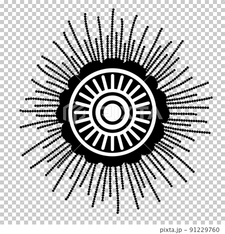 Illustration of blue button black icon 91229760