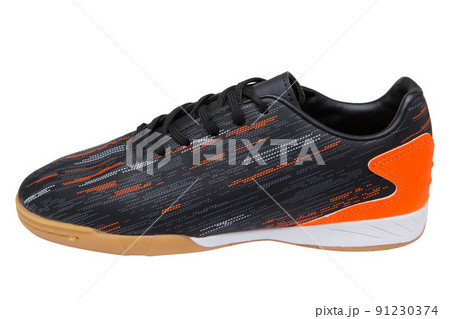 shoes for playing football, with rubber soles, on a white background shoes for playing football, with rubber soles, on a white background 91230374