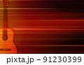 abstract blurred music background with acoustic guitar 91230399
