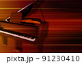 abstract blurred music background with grand piano 91230410