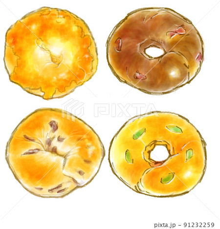 ベーグルセット（チーズ・チョコ・ブルーベリー・カボチャ） 91232259