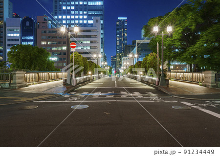 大阪 中之島 栴檀木橋 夜景 大阪 中之島 栴檀木橋 夜景 91234449