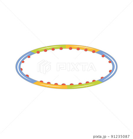 Fitness hoop for a slim figure, color isolated vector in flat style, icon Fitness hoop for a slim figure, color isolated vector in flat style, icon 91235087