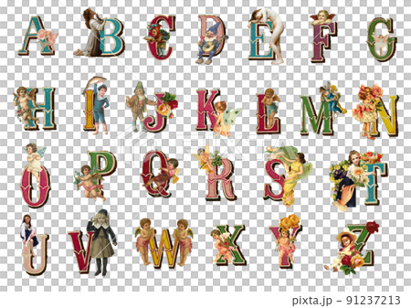 Vintage alphabet set 91237213