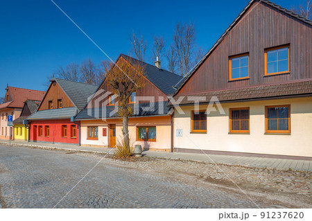 Houses at Old Market in Kezmarok town, Slovakia. Houses at Old Market in Kezmarok town, Slovakia. 91237620