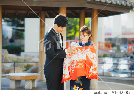 お宮参り　ファミリー 91242207