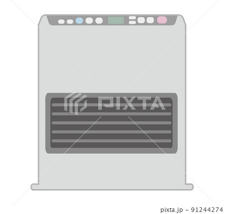 電気ストーブのイラストのイラスト素材