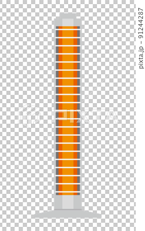 Illustration of a tower type stove Illustration of a tower type stove 91244287