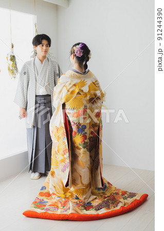 色打掛　ブーケ　新郎新婦 91244390