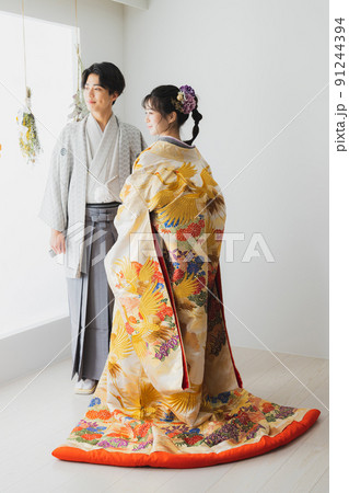 色打掛　ブーケ　新郎新婦 91244394