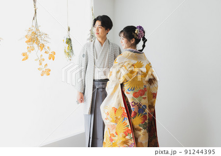 色打掛 ブーケ 新郎新婦 色打掛 ブーケ 新郎新婦 91244395