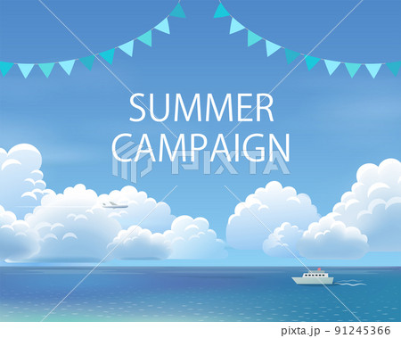 夏　イベント　背景イラスト 91245366