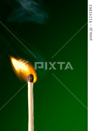 burning match on green burning match on green 91245863