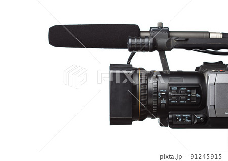 HD camcorder with gun microphone HD camcorder with gun microphone 91245915