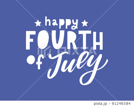 Fourth of July - American Independence Day vector illustration - 4th of July typographic design USA 91246384