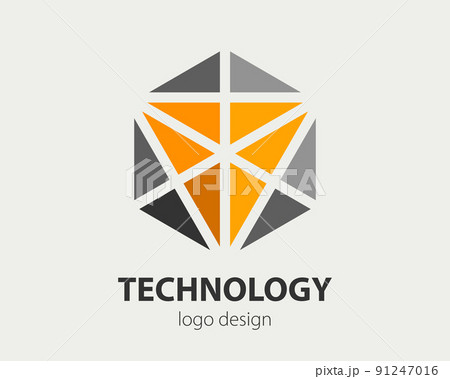 Abstract business logo design. Vector company logotype concept. Haxogen corporate sign for brand identity 91247016