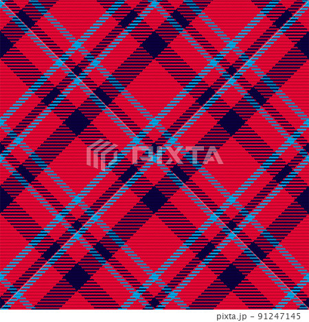 Seamless pattern of scottish tartan plaid. Repeatable background with check fabric texture. Vector backdrop striped textile print. 91247145