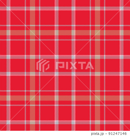 Plaid seamless pattern in red. Check fabric texture. Vector textile print. Plaid seamless pattern in red. Check fabric texture. Vector textile print. 91247146