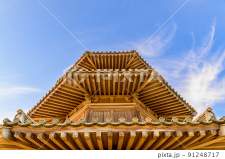 鞠智城「八角形鼓楼(はっかくけいころう)」風景 鞠智城「八角形鼓楼(はっかくけいころう)」風景 91248717