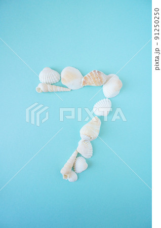 貝殻で作られた数字の7 91250250