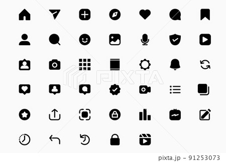 User Interface Icon Set Solid Set, UI icon set 91253073