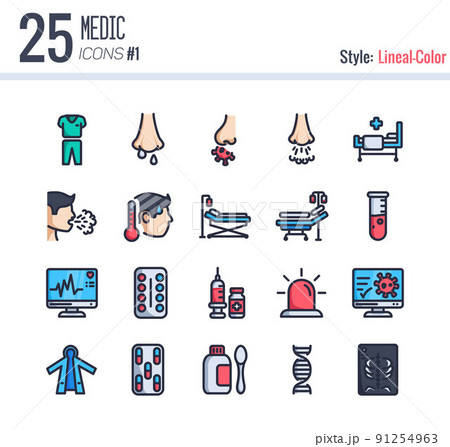 25 Medic Icon Pack #1 Style Lineal-Color, lineal color medic icon 25 Medic Icon Pack #1 Style Lineal-Color, lineal color medic icon 91254963
