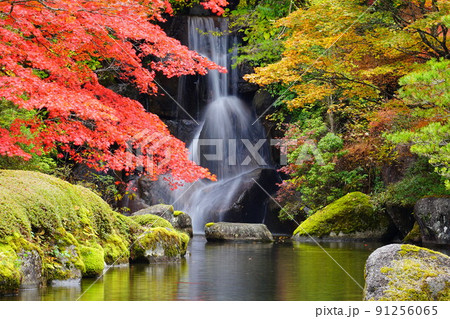 古峯神社 古峯園の紅葉 栃木県鹿沼市 91256065