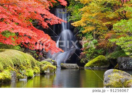 古峯神社 古峯園の紅葉 栃木県鹿沼市 91256067