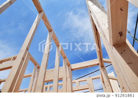 建築中の住宅 91261861
