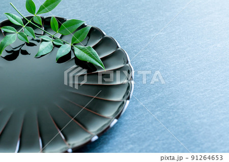 漆塗りの和食器 和皿の背景素材 漆塗りの和食器 和皿の背景素材 91264653