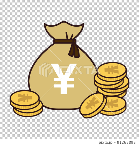 金幣、黃金和袋子 91265898