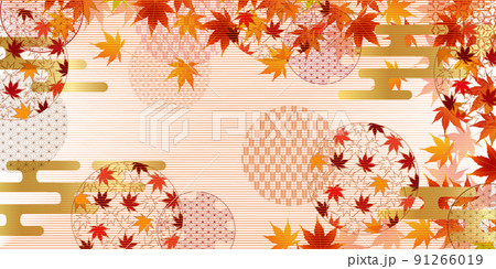 紅葉　もみじ　秋　背景 91266019