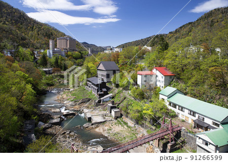 新緑の定山渓温泉 新緑の定山渓温泉 91266599
