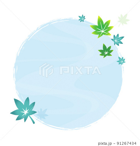 夏の青紅葉のイメージイラスト素材 夏の青紅葉のイメージイラスト素材 91267434