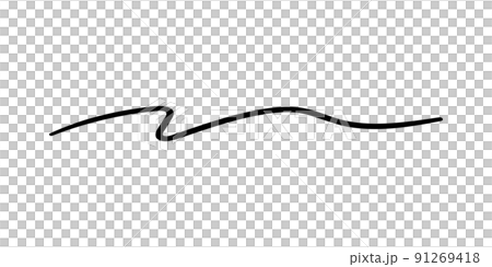 Hand-painted wind line material curve black 91269418