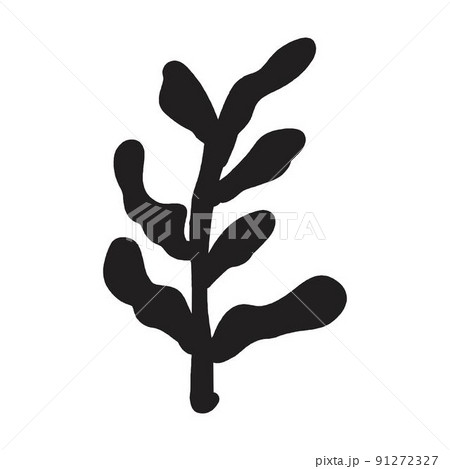 Abstract shape, vector modern and contemporary design art element for poster, wall art and print collections in a glyph illustration 91272327