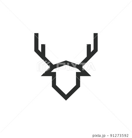 Deer head ilustration icon vector design Deer head ilustration icon vector design 91273592