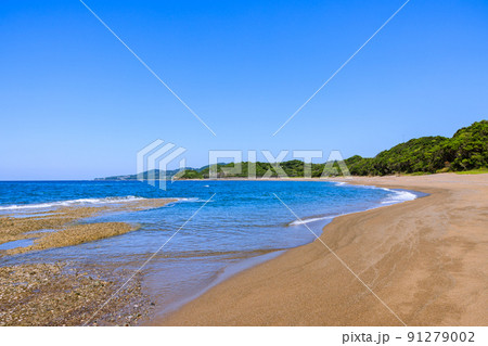 千里の浜　新緑の頃　和歌山県みなべ町 91279002