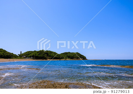 千里の浜　新緑の頃　和歌山県みなべ町 91279013