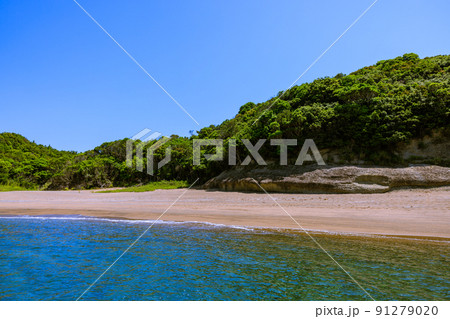 千里の浜　新緑の頃　和歌山県みなべ町 91279020