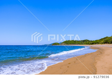 千里の浜　新緑の頃　和歌山県みなべ町 91279036