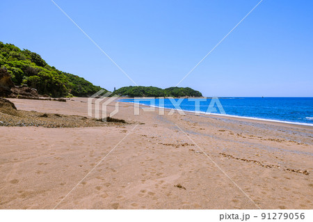 千里の浜　新緑の頃　和歌山県みなべ町 91279056