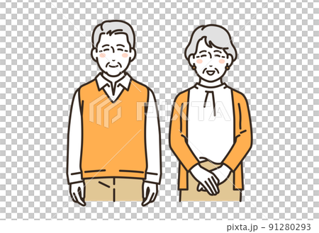 高級男人和女人帶著微笑 91280293