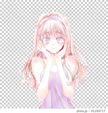 うっとりしている女性 キラキラ うっとりしている女性 キラキラ 91280717